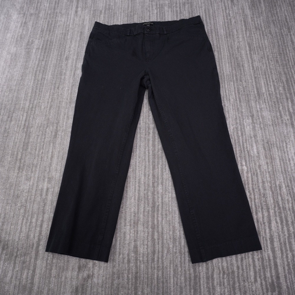 Banana Republic Pants Womens 14 Black Excellent Straight Leg Stretch Cotton